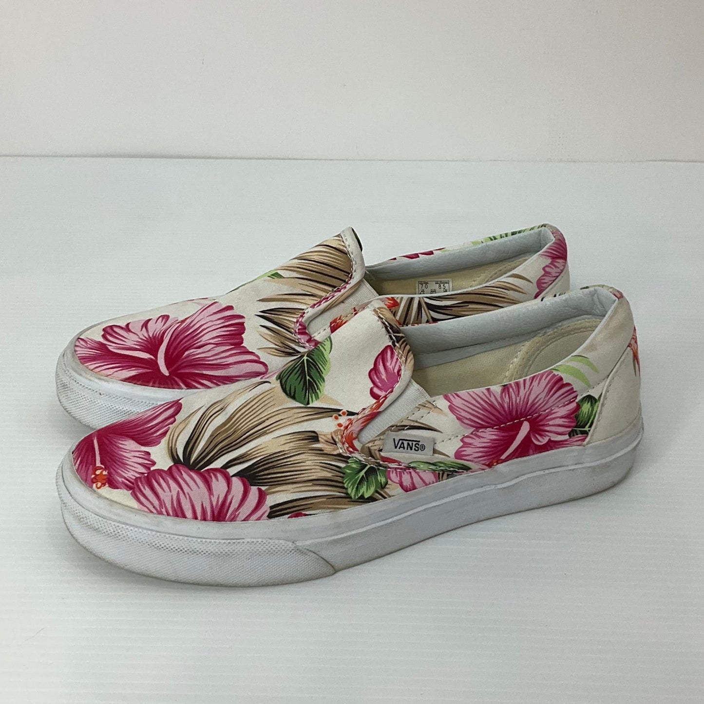 Tropical Print Shoes Sneakers Vans, Size 8.5
