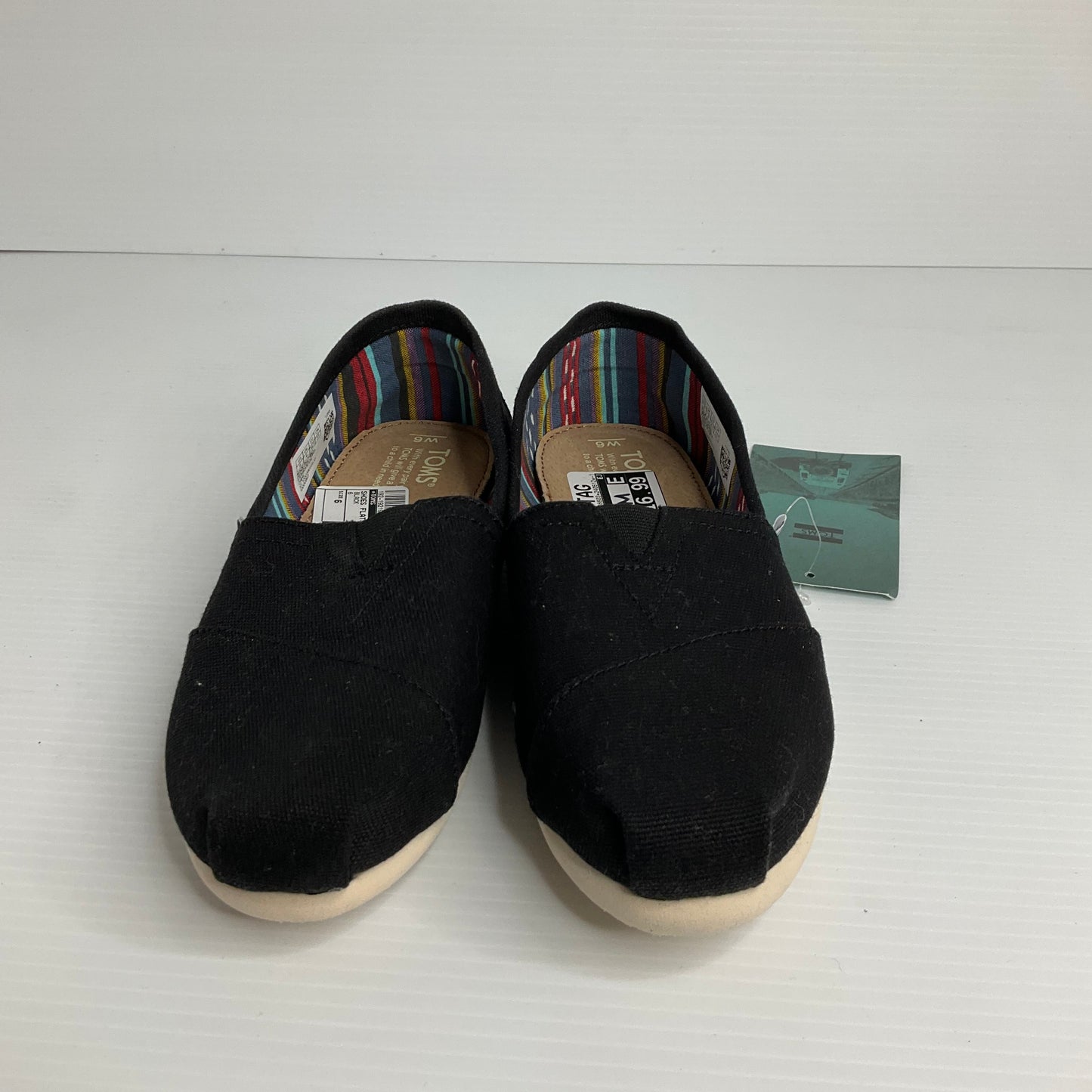 Black Shoes Flats Toms, Size 6