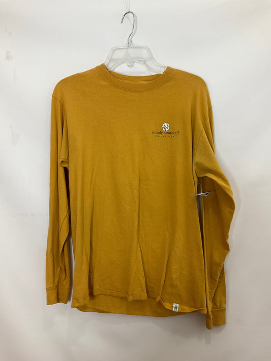Yellow Top Long Sleeve Simply Southern, Size M