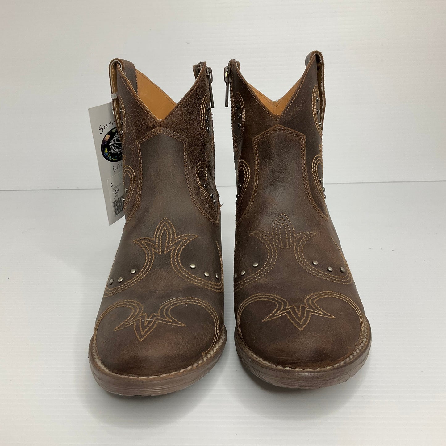 Brown Boots Western Cmb, Size 7.5