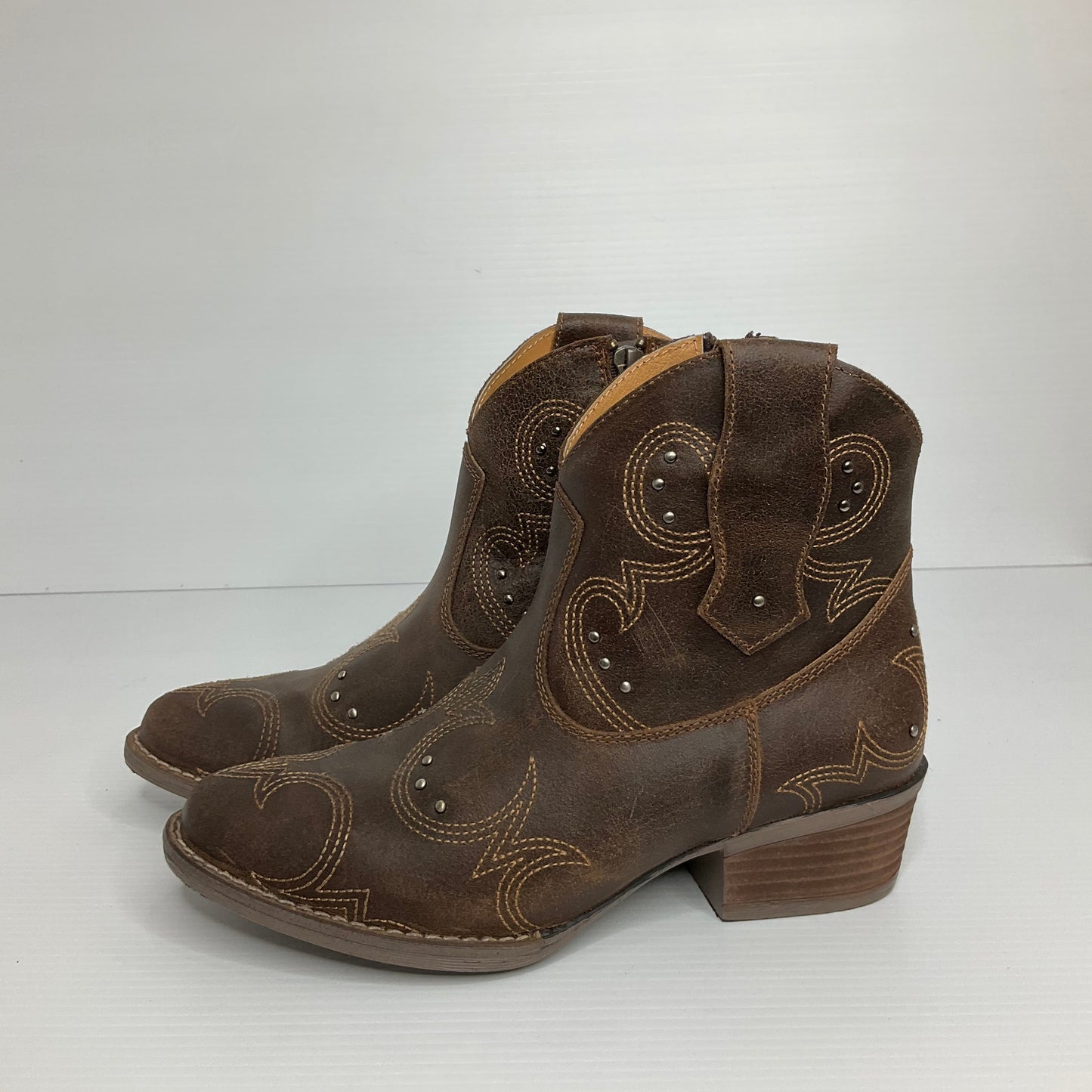 Brown Boots Western Cmb, Size 7.5