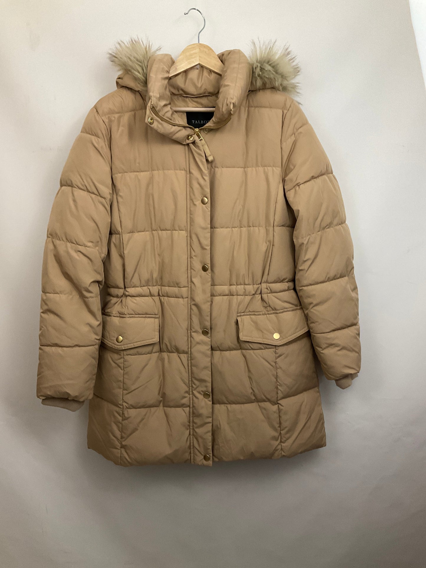 Coat Parka By Talbots In Tan, Size: M