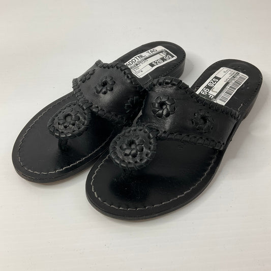 Black Sandals Flats Tory Burch, Size 8