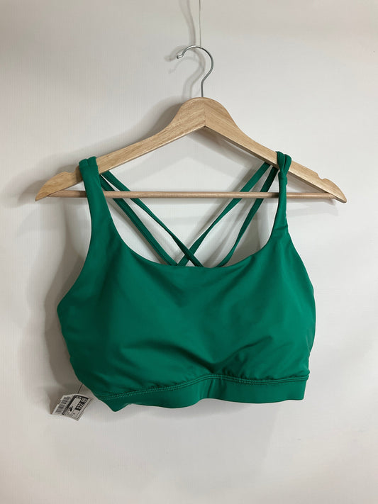 Green Athletic Bra Lululemon, Size 10