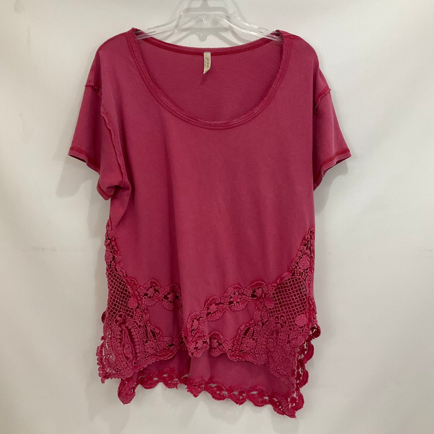 Pink Top Short Sleeve Free People, Size S