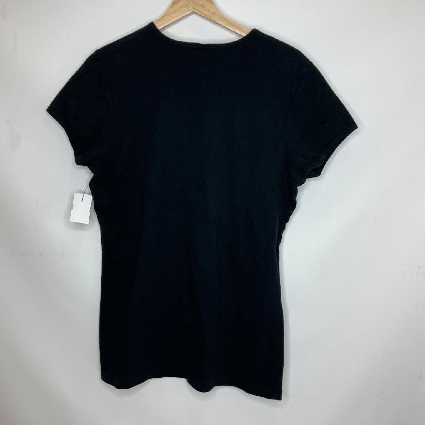 Black Top Short Sleeve Basic Clothes Mentor, Size Xxl