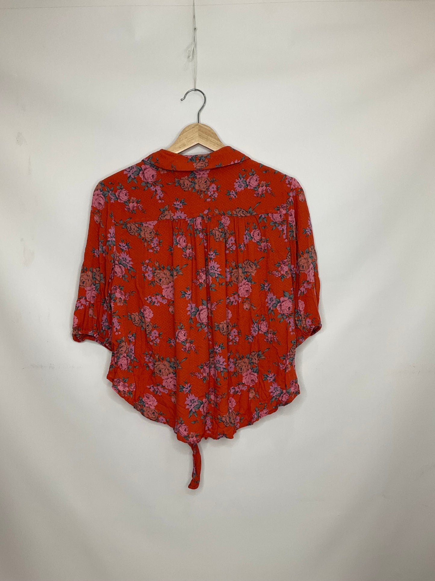 Floral Print Top Short Sleeve Free People, Size M