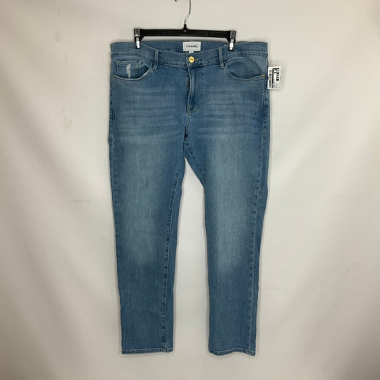 Blue Denim Jeans Straight Frame, Size 12
