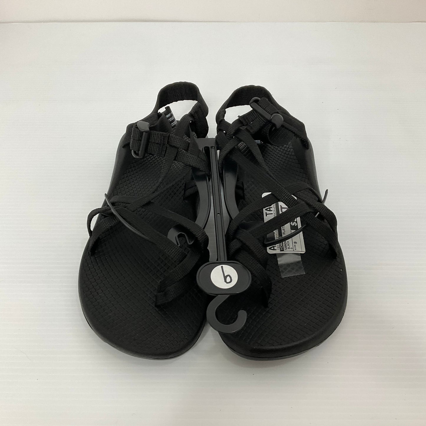 Black Sandals Flats Chacos, Size 9