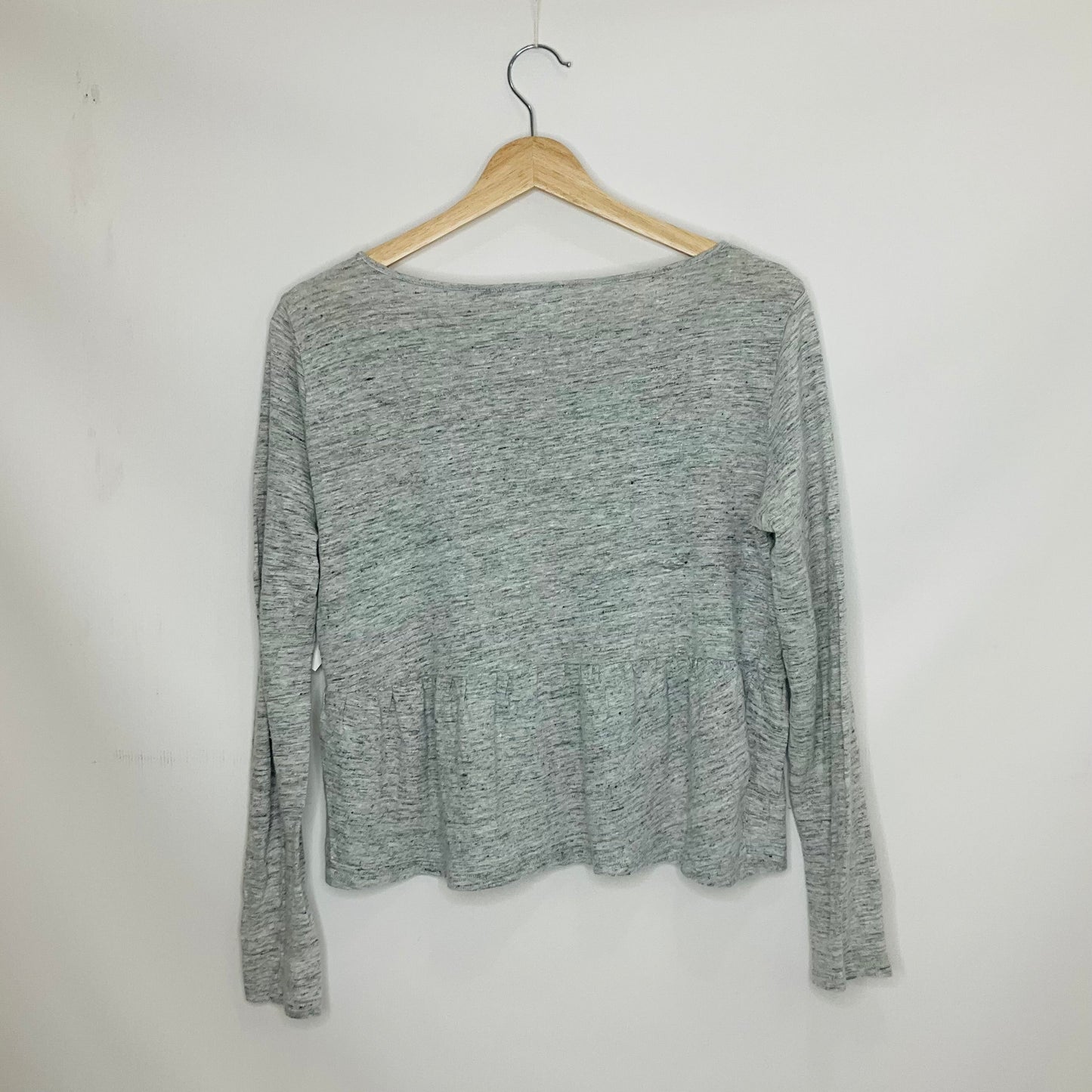 Top Long Sleeve By Madewell In Grey, Size: S