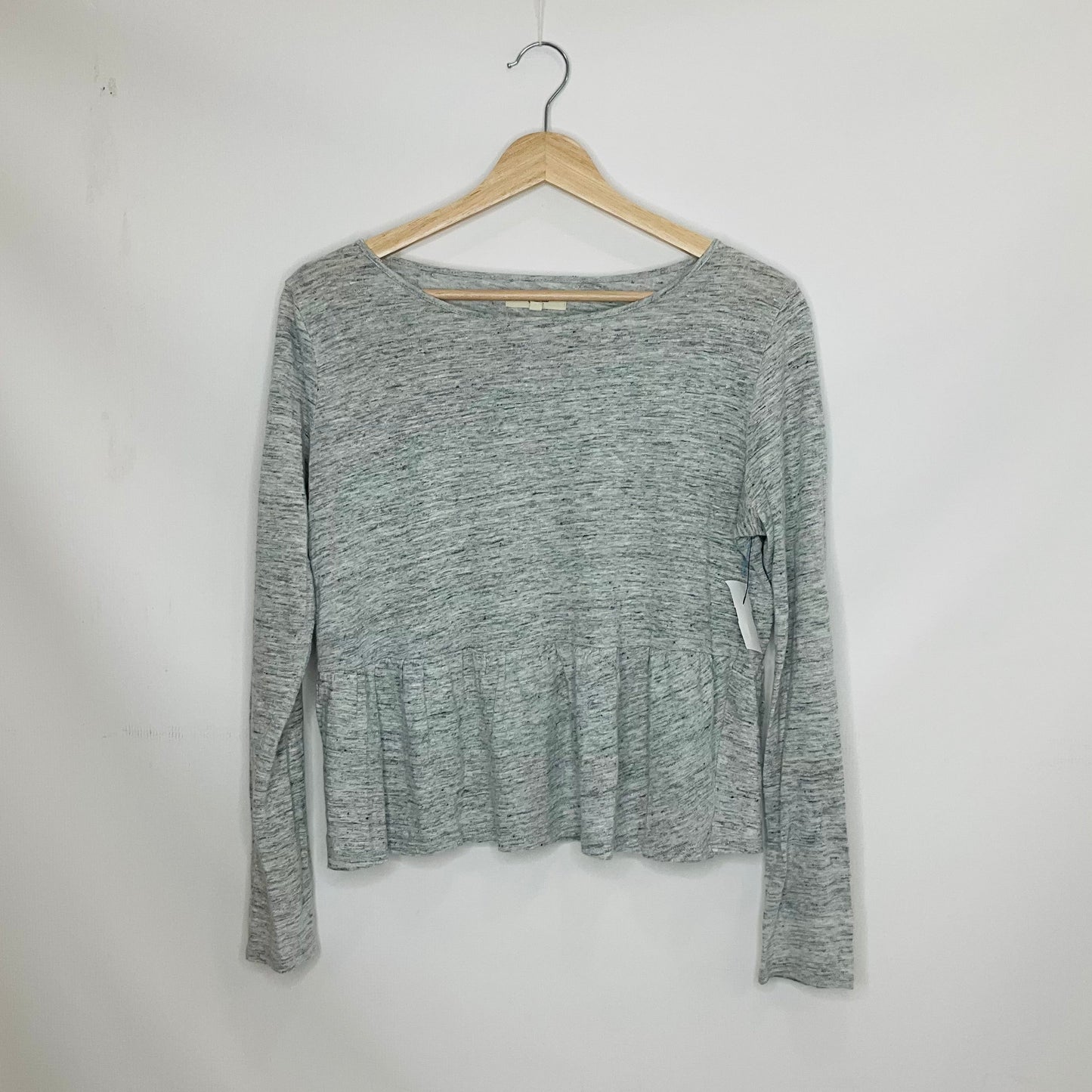 Top Long Sleeve By Madewell In Grey, Size: S