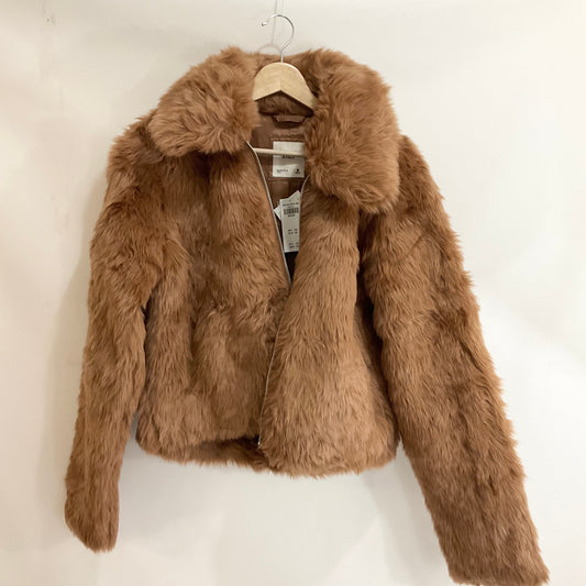 Jacket Faux Fur & Sherpa By Abercrombie And Fitch In Brown, Size: M