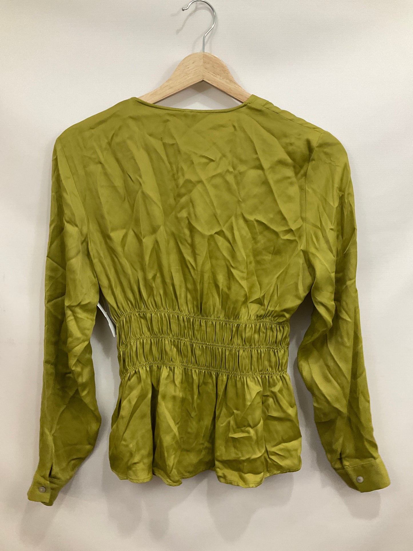 Blouse Long Sleeve By Anthropologie In Green, Size: Xs