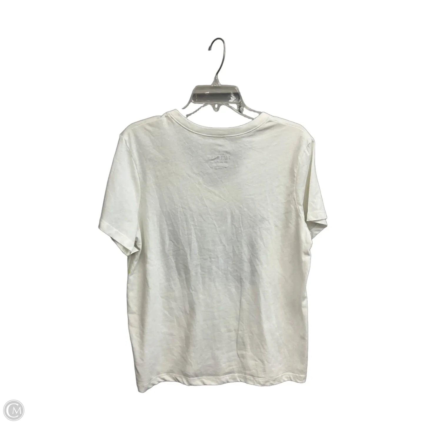 Athletic Top Short Sleeve By Clothes Mentor In White, Size: L