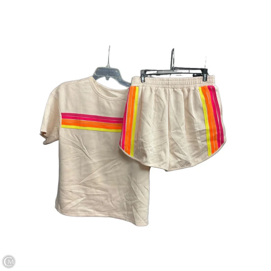Shorts Set By Clothes Mentor In Cream, Size: M