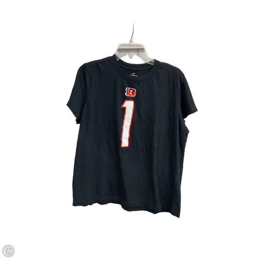 Athletic Top Short Sleeve By Nike Apparel In Black, Size: Xl