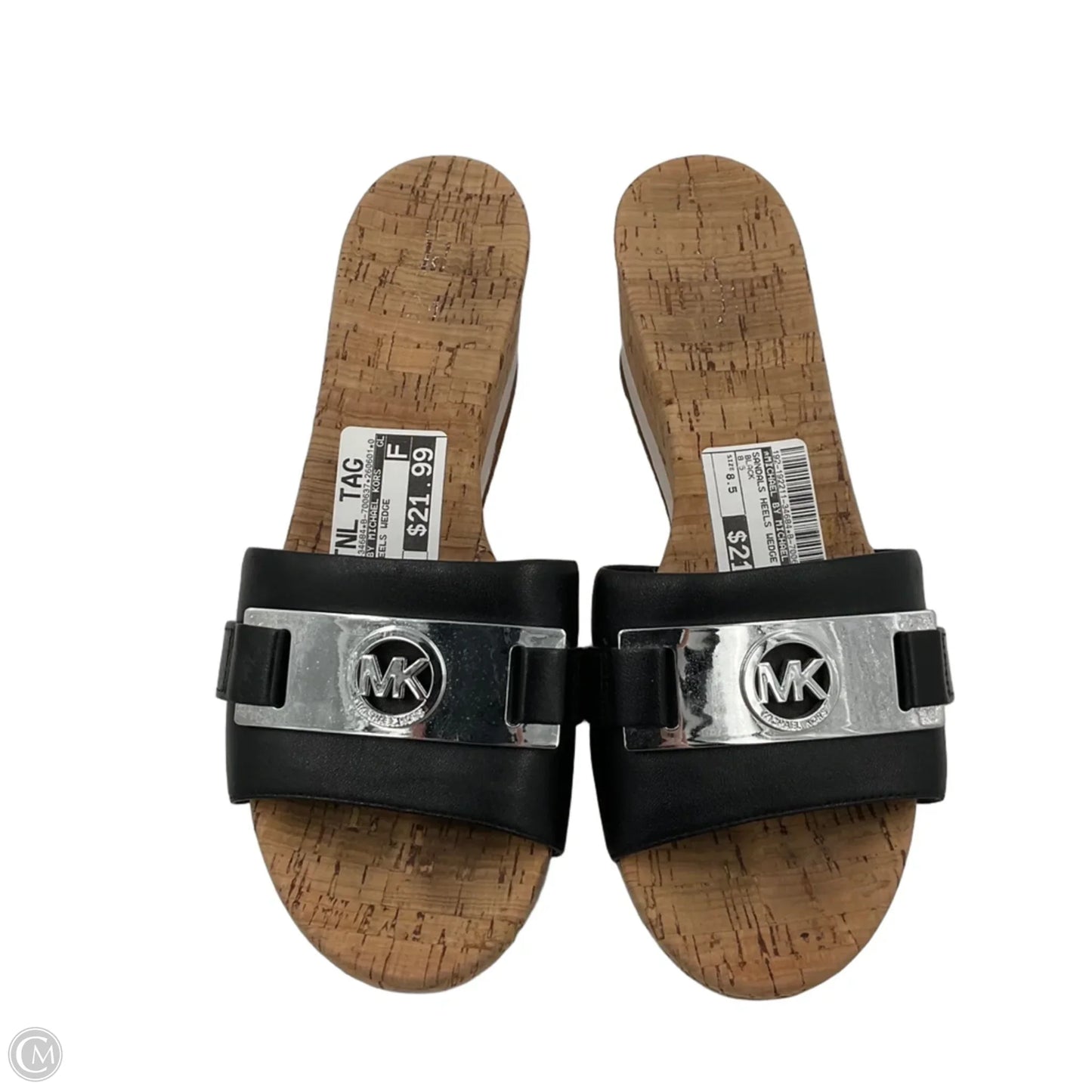 Sandals Heels Wedge By Michael By Michael Kors In Black, Size: 8.5
