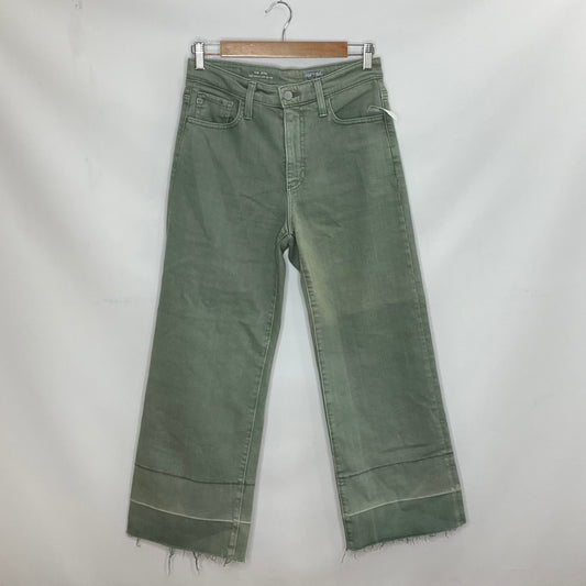 Green Denim Jeans Wide Leg Adriano Goldschmied, Size 4