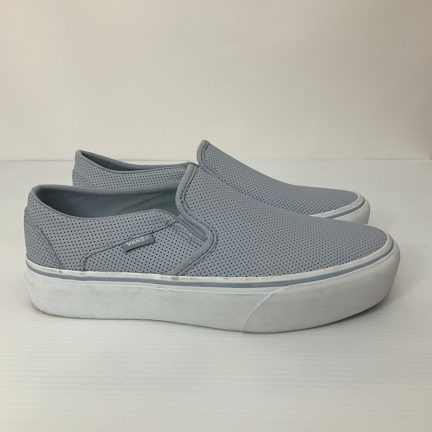 Blue Shoes Flats Vans, Size 8.5