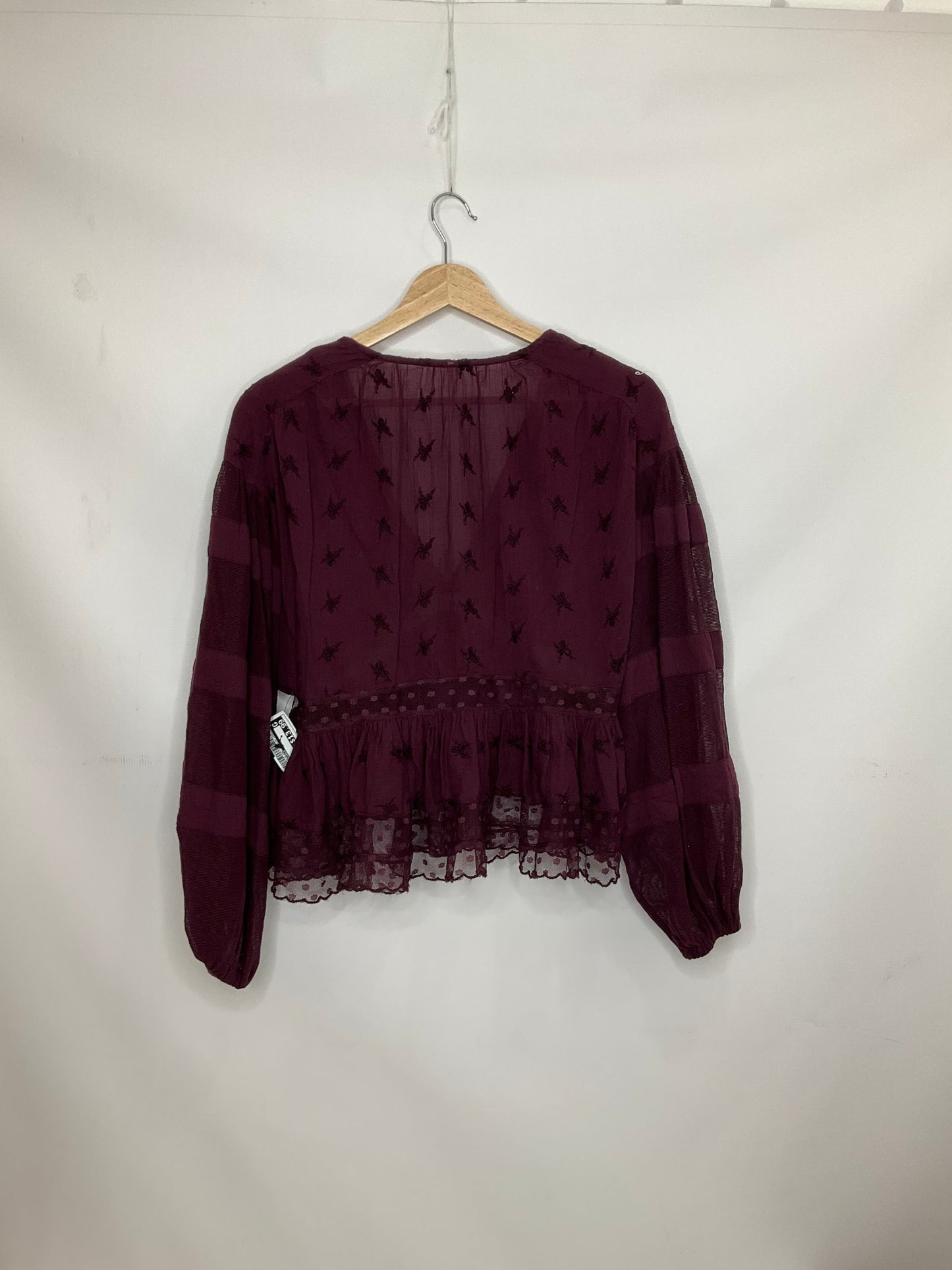 Purple Top Long Sleeve Free People, Size Xs