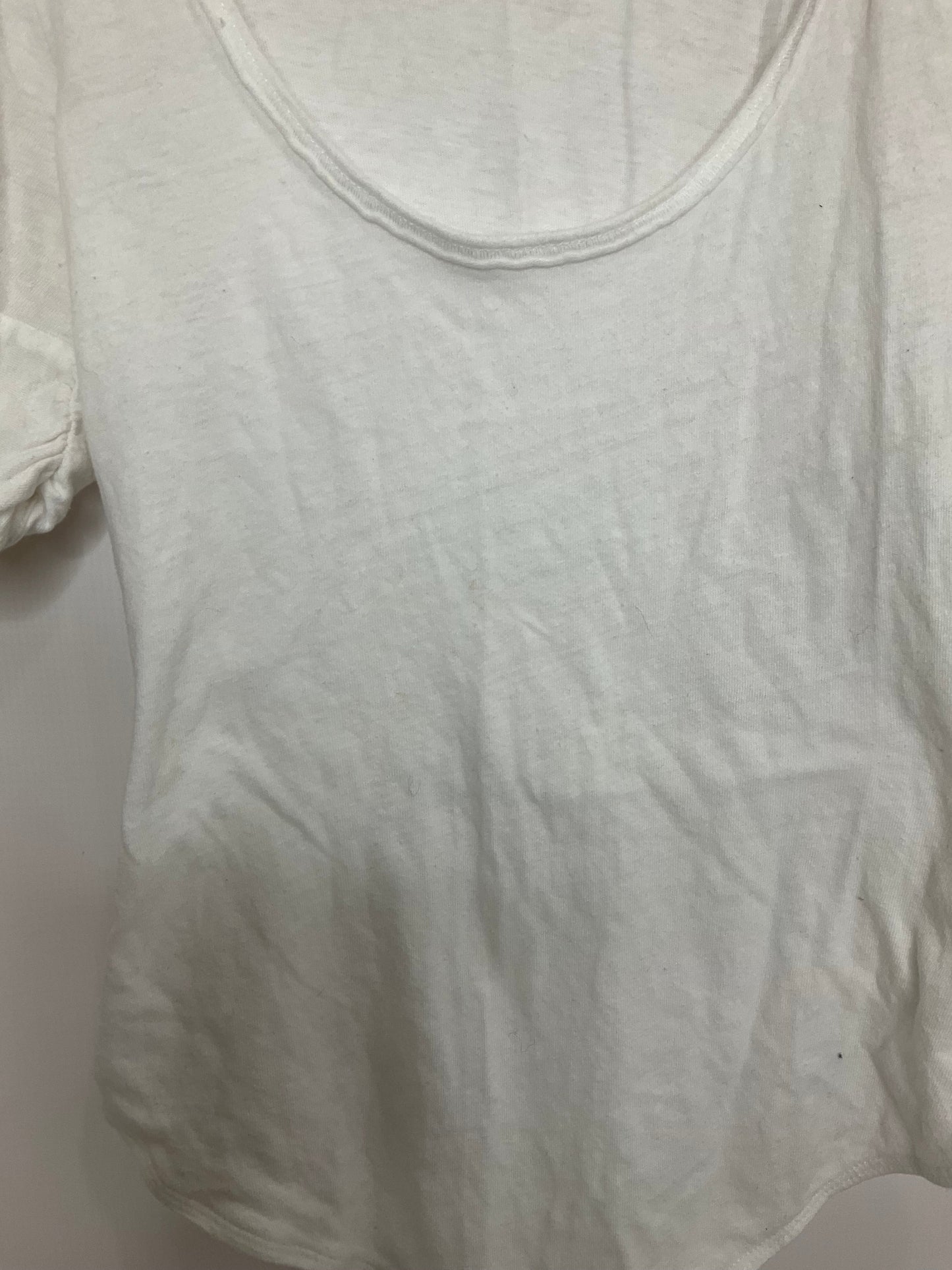 White Top Short Sleeve Free People, Size Xs