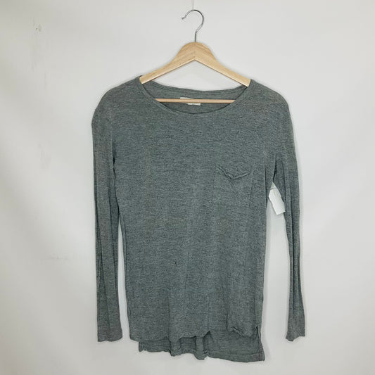 Top Long Sleeve Basic By Madewell In Grey, Size: Xs