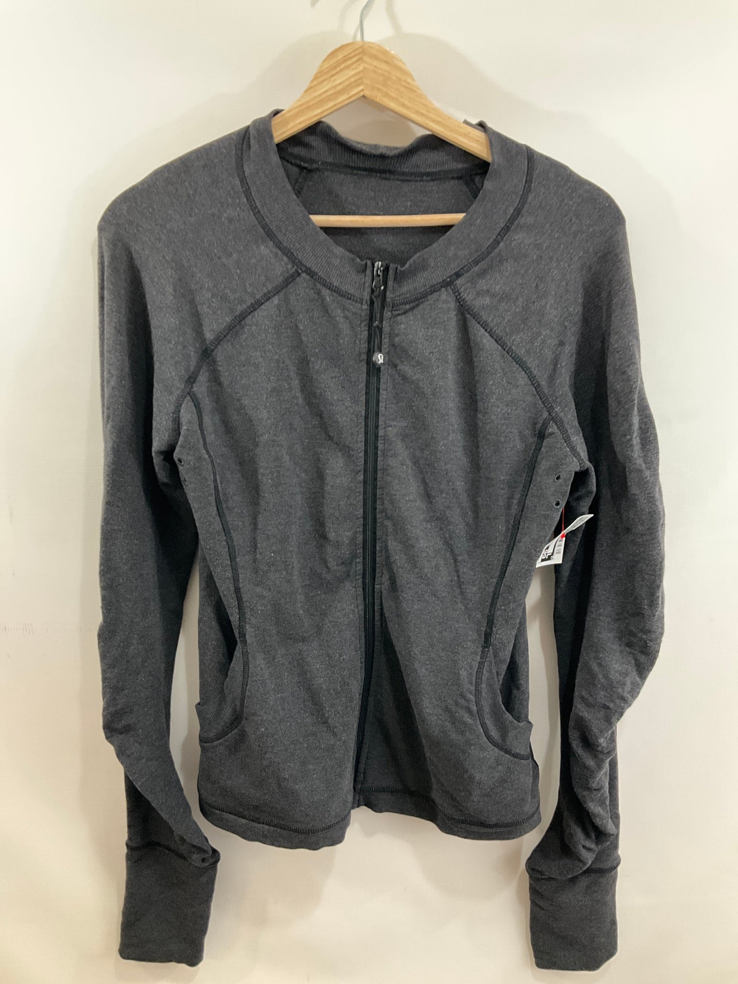 Athletic Jacket By Lululemon In Grey, Size: 12