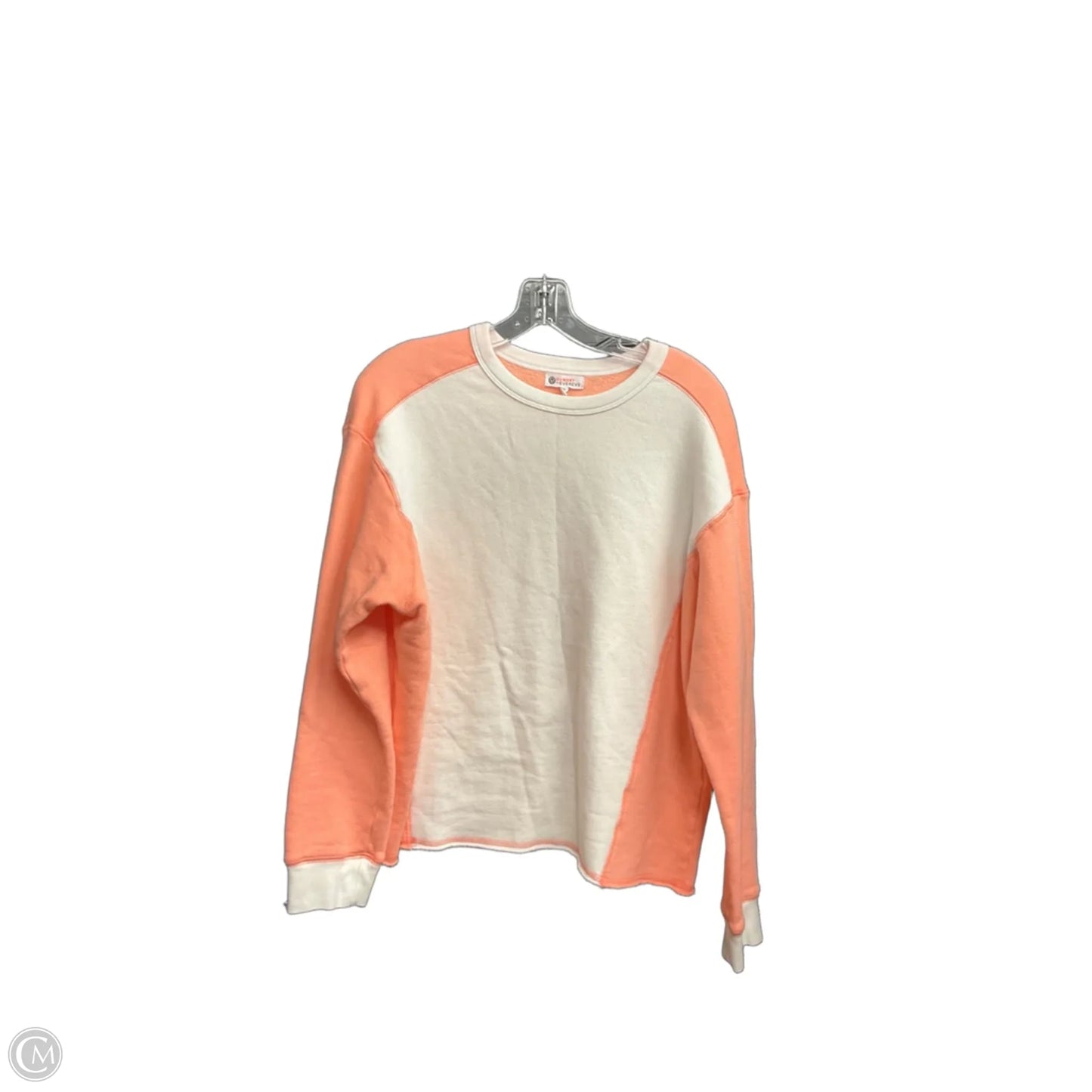 Sweatshirt Crewneck By Sundry In Pink & White, Size: L