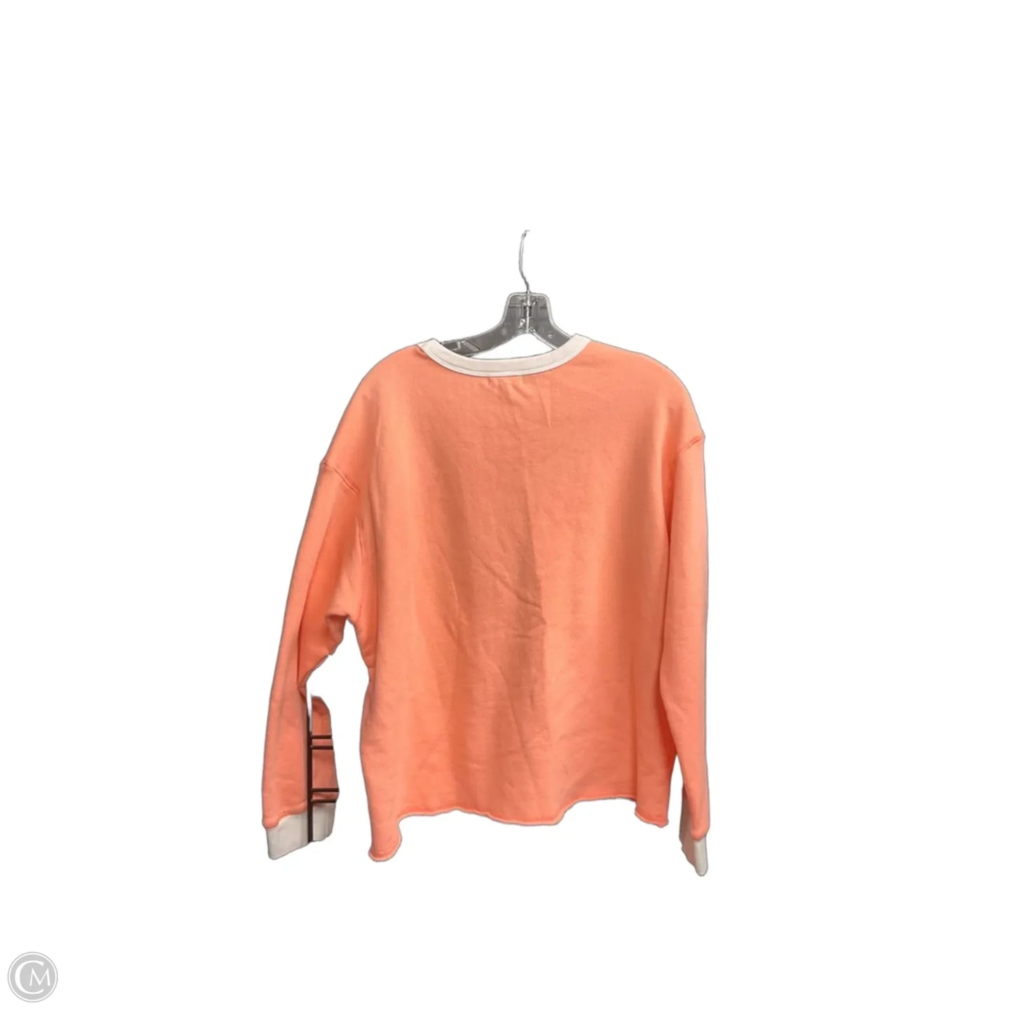 Sweatshirt Crewneck By Sundry In Pink & White, Size: L