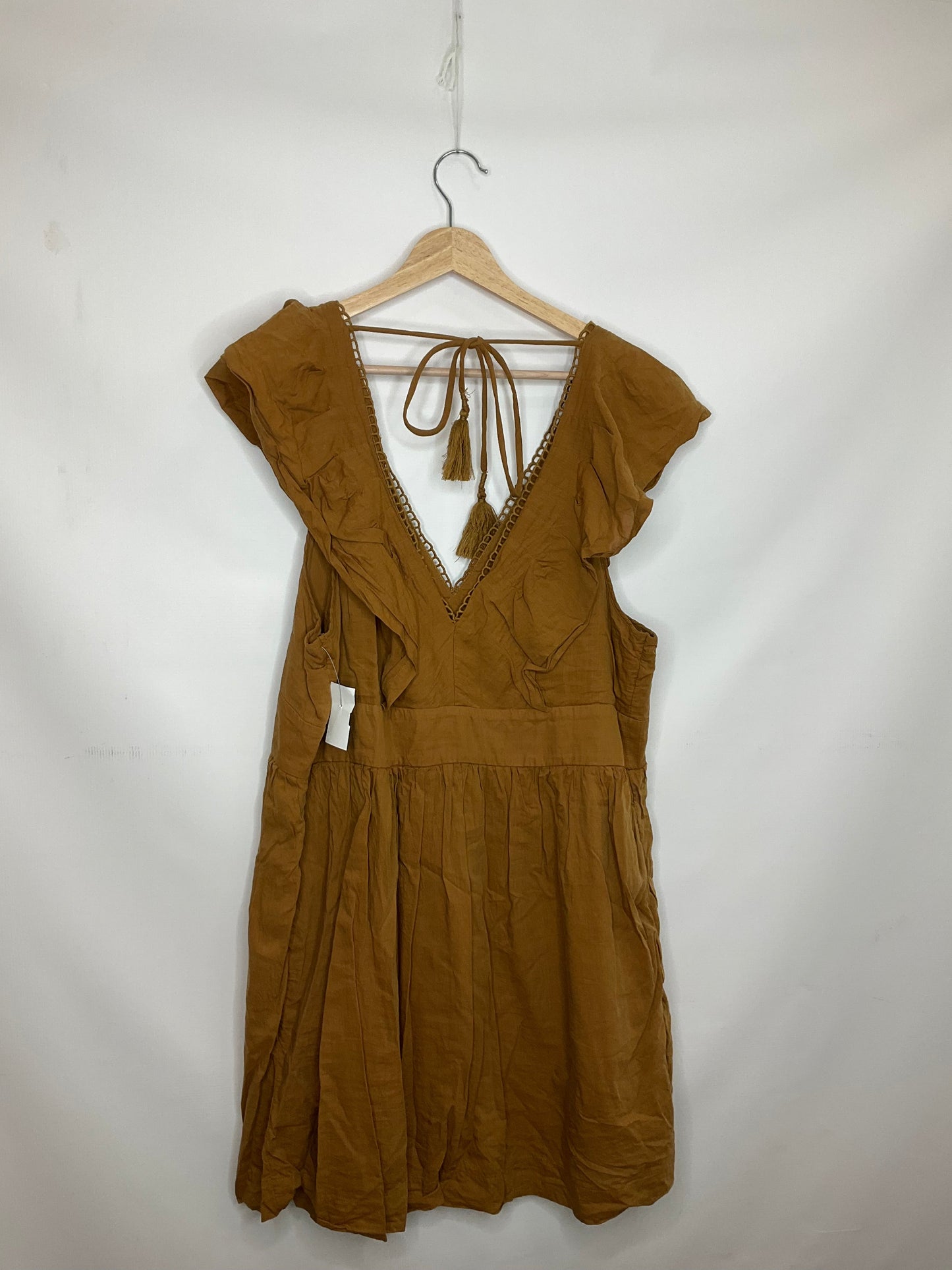 Brown Dress Casual Short Anthropologie, Size L
