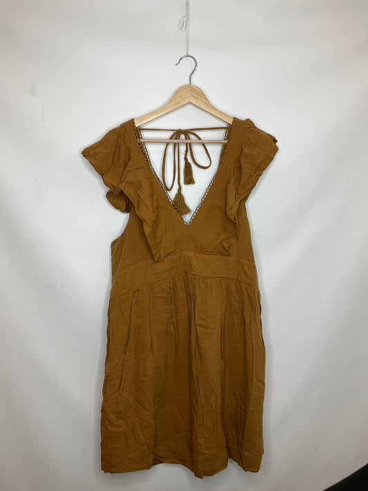Brown Dress Casual Short Anthropologie, Size L