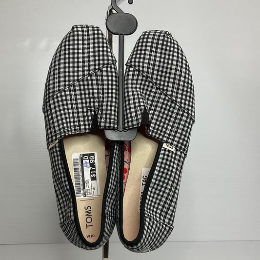 Plaid Pattern Shoes Flats Toms, Size 10