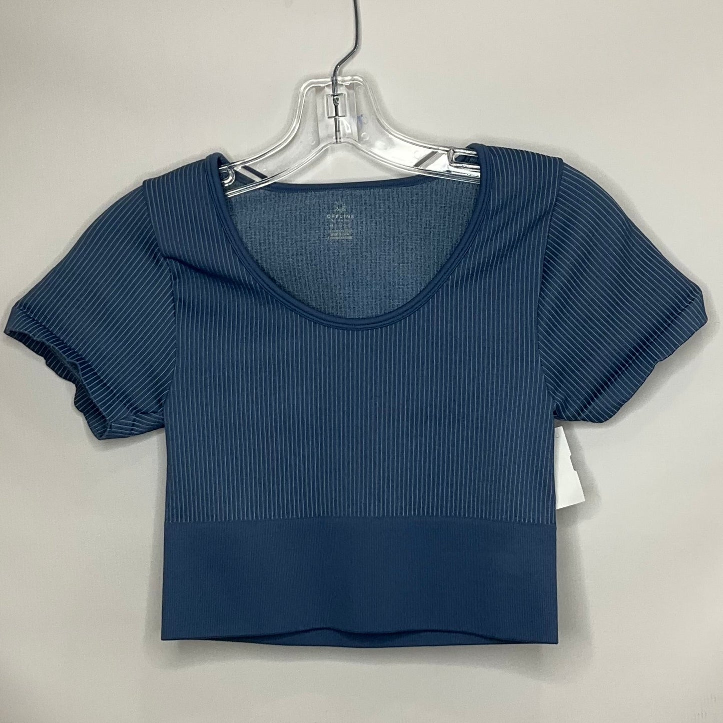 Blue Athletic Top Short Sleeve Aerie, Size M