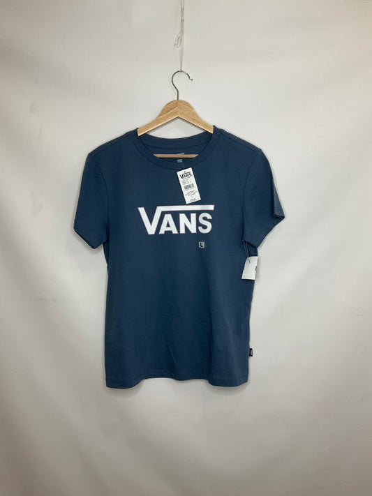 Blue Top Short Sleeve Basic Vans, Size L