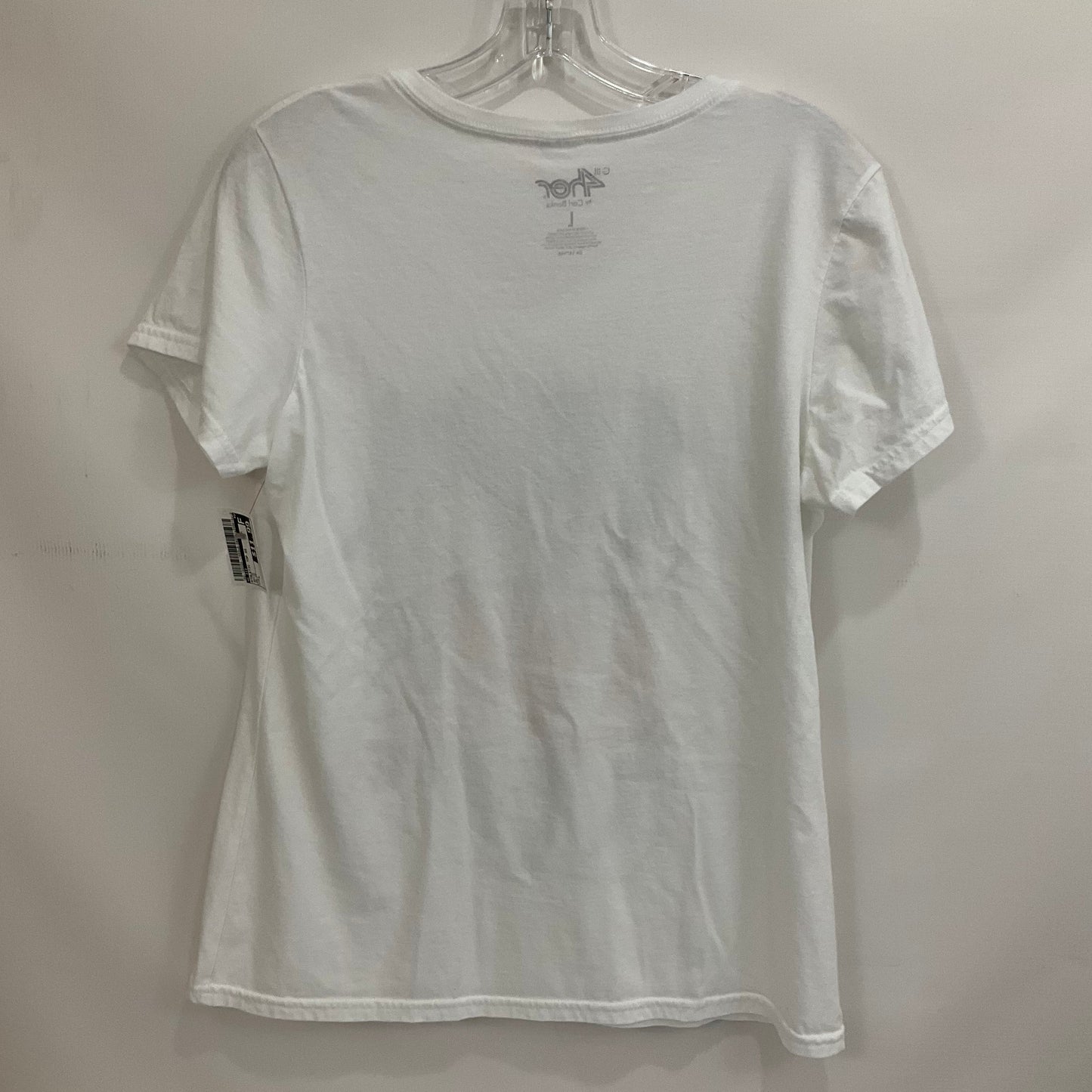 White Athletic Top Short Sleeve G Iii, Size L