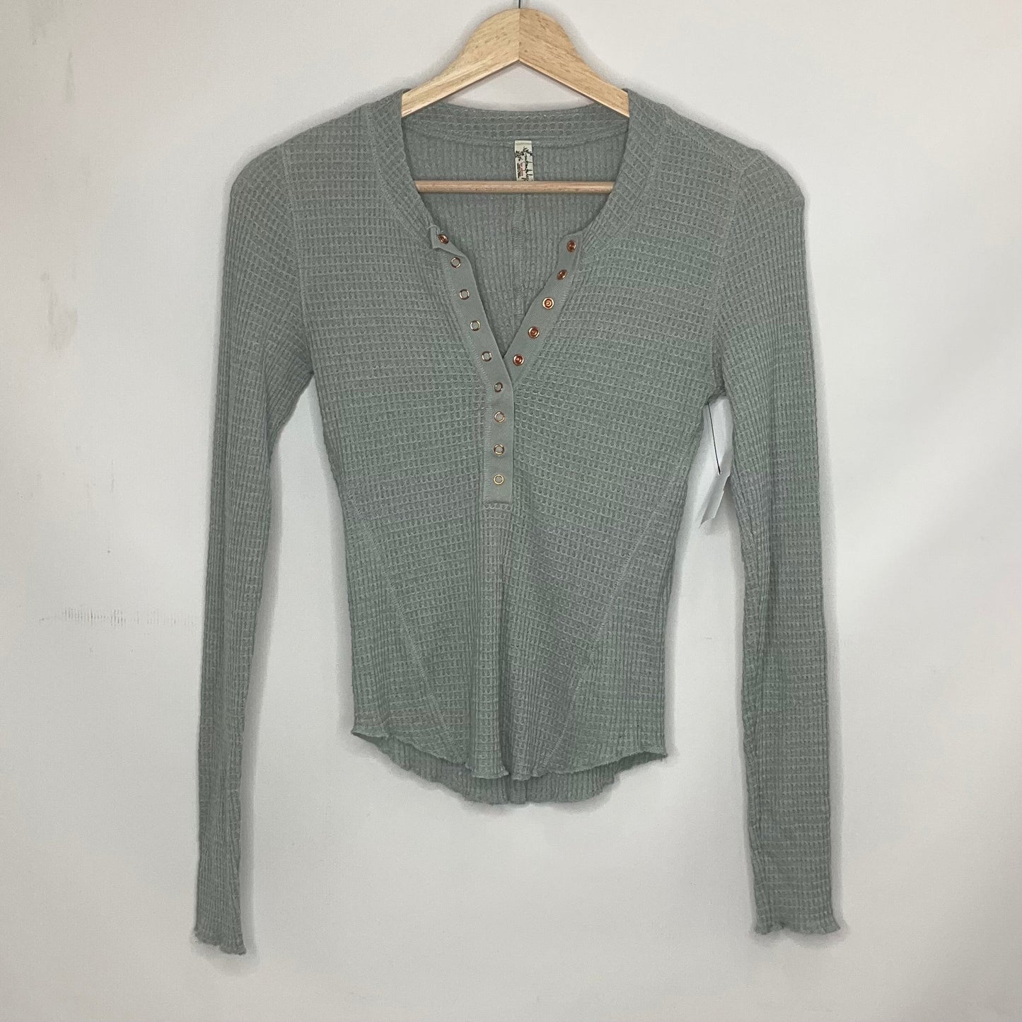 Grey Top Long Sleeve Free People, Size Xs