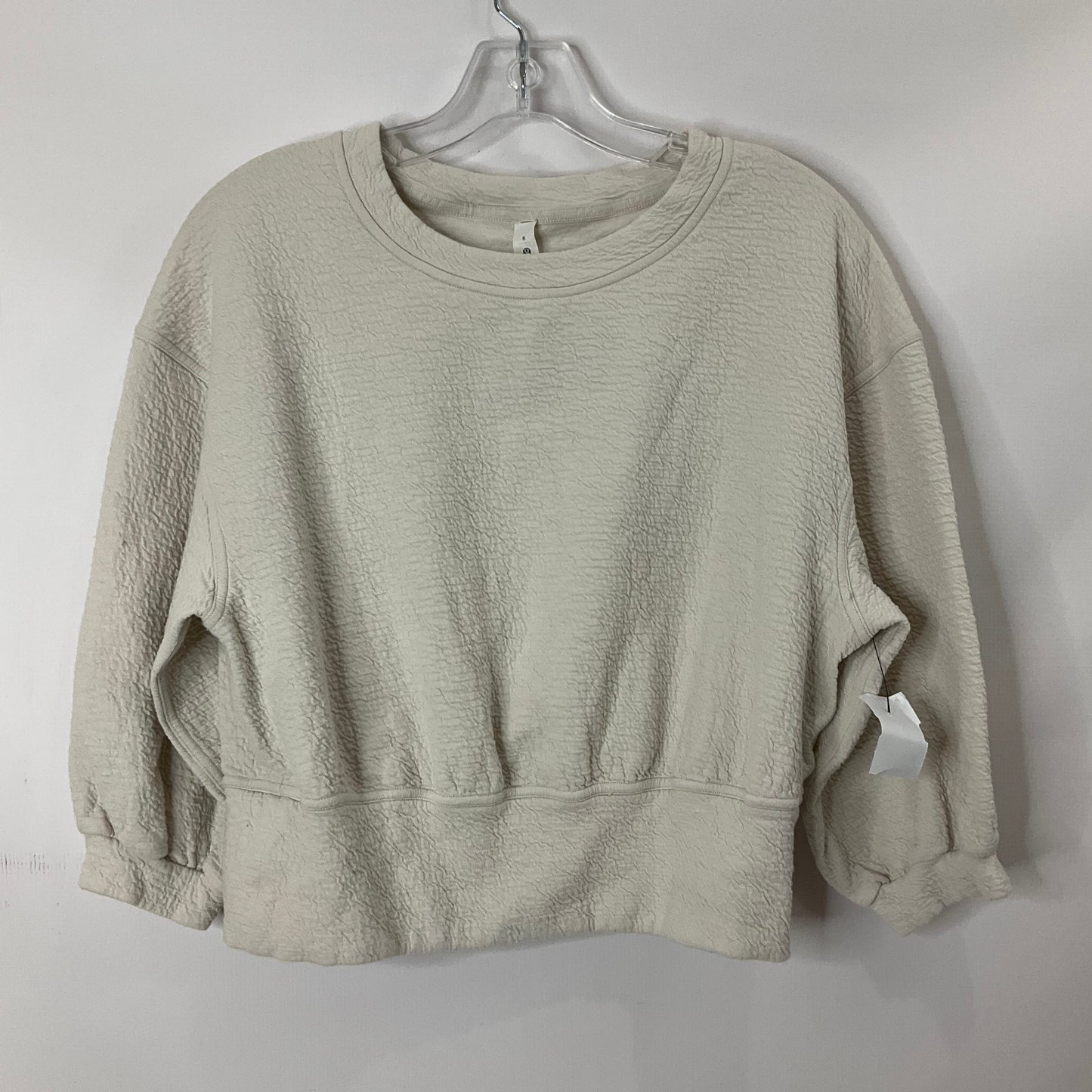 Cream Athletic Sweatshirt Crewneck Lululemon, Size 6