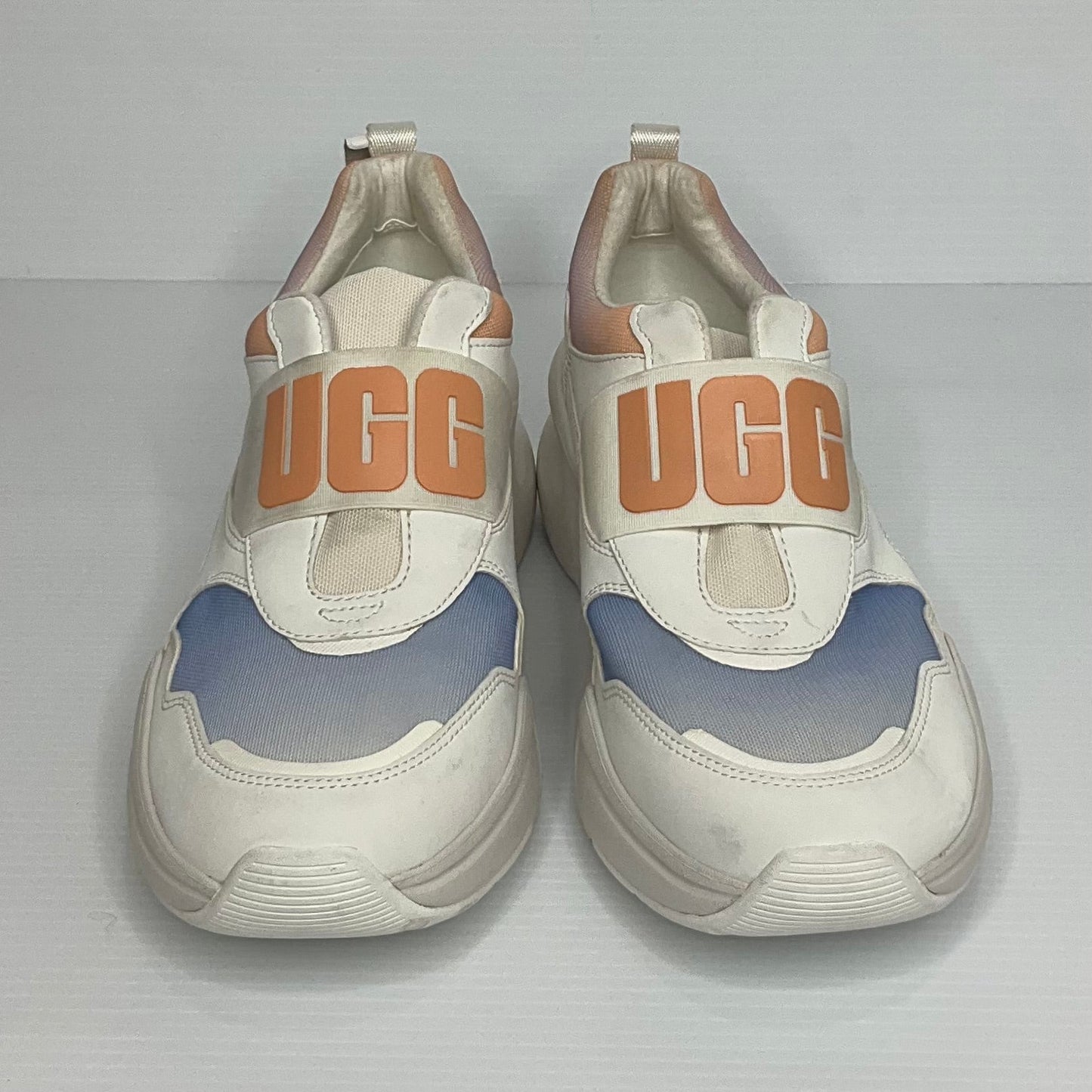 White Blue Shoes Athletic Ugg, Size 9.5