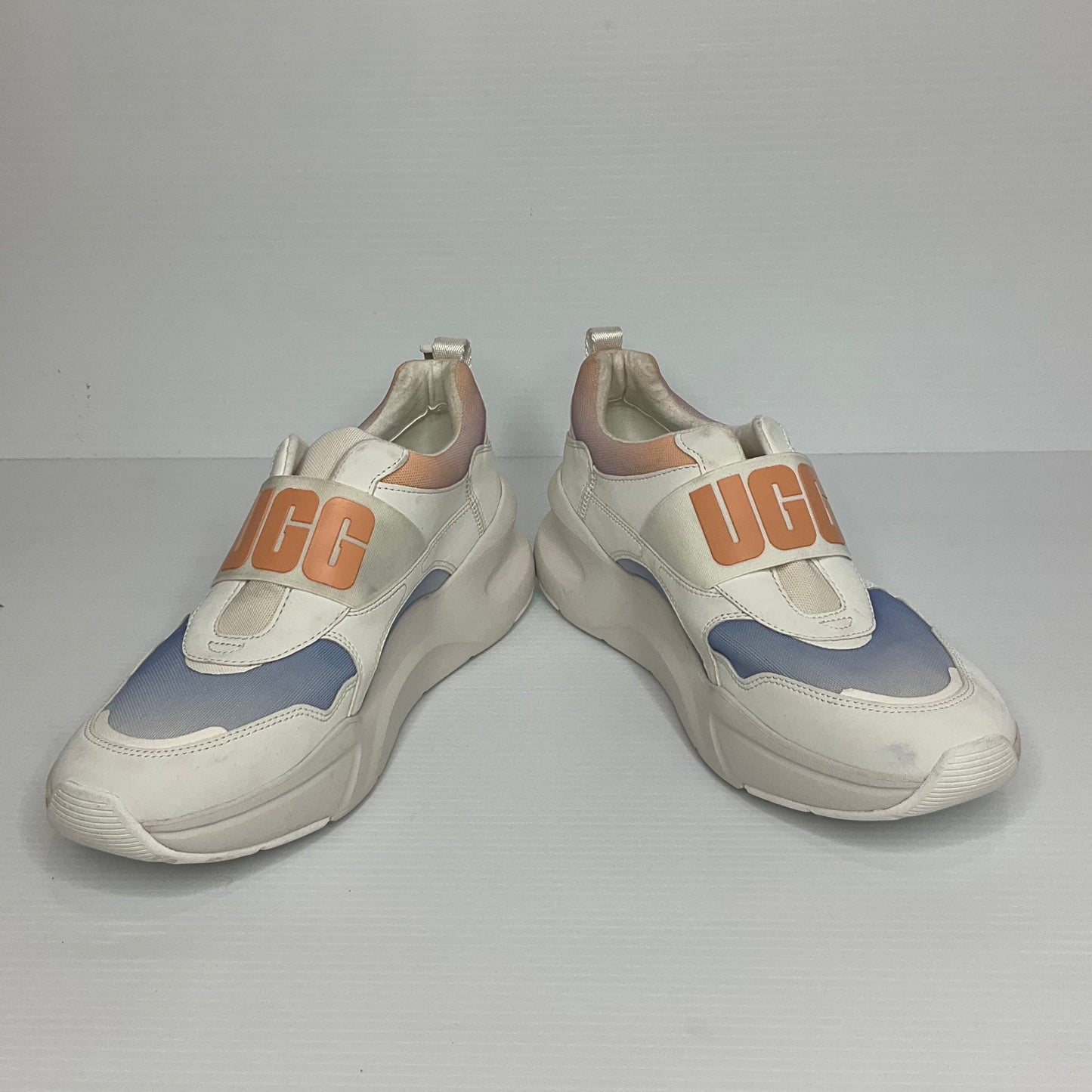 White Blue Shoes Athletic Ugg, Size 9.5