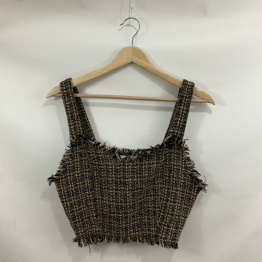 Top Sleeveless By Anthropologie In Black & Brown, Size: Xxs