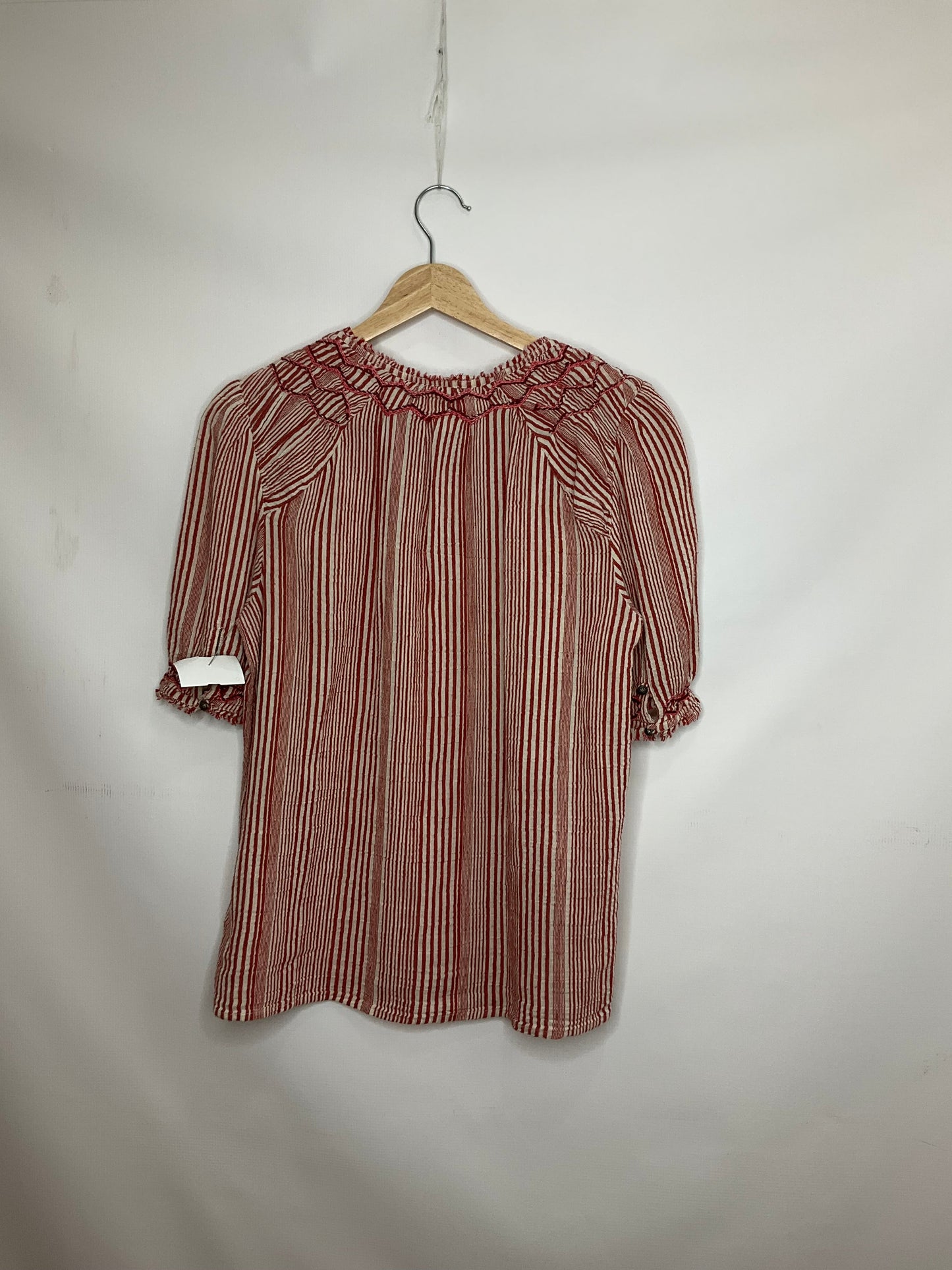 Red Top Short Sleeve Anthropologie, Size M