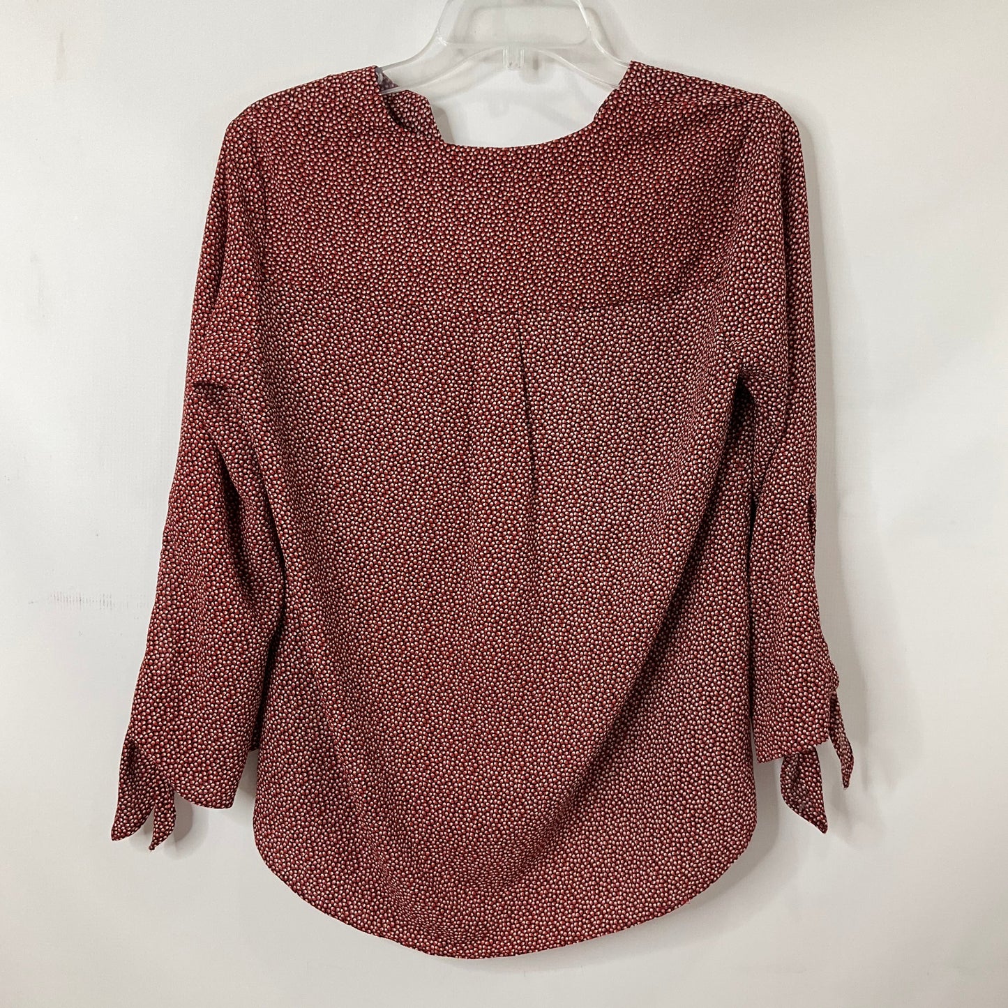 Red Top Long Sleeve Basic Michael By Michael Kors, Size S