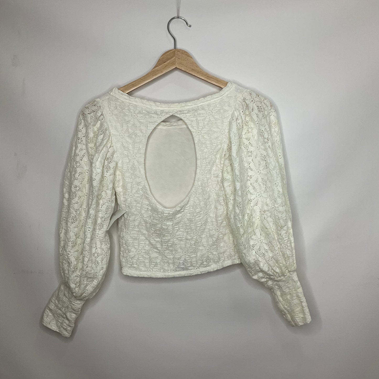 White Top Long Sleeve Free People, Size Xs