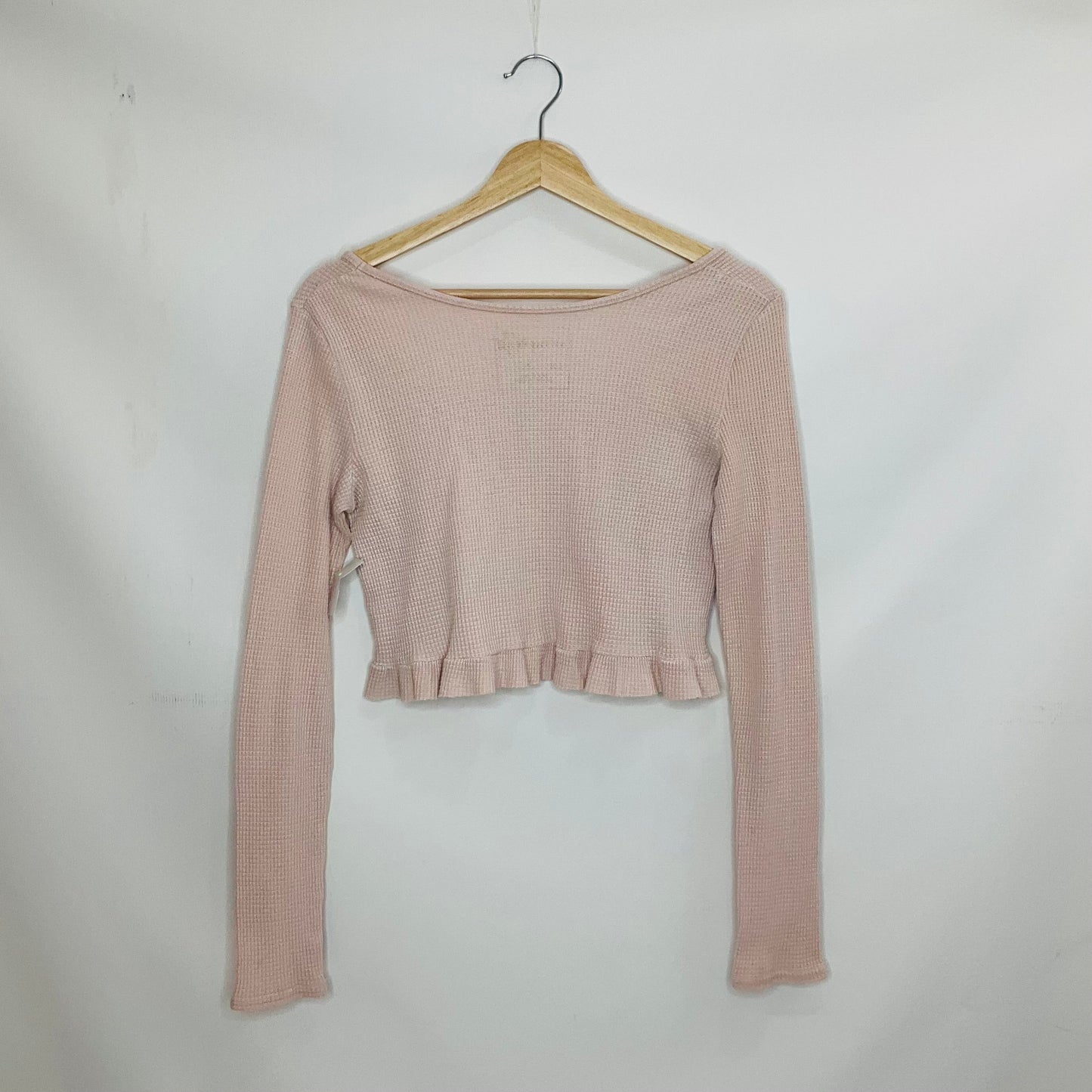 Top Long Sleeve By Free People In Pink, Size: S