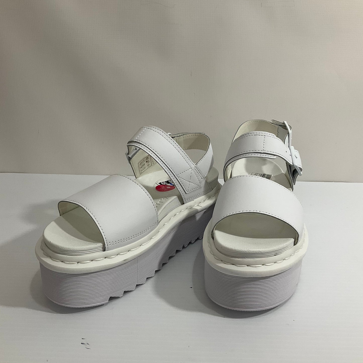 Sandals Heels Platform By Dr Martens In White, Size: 9