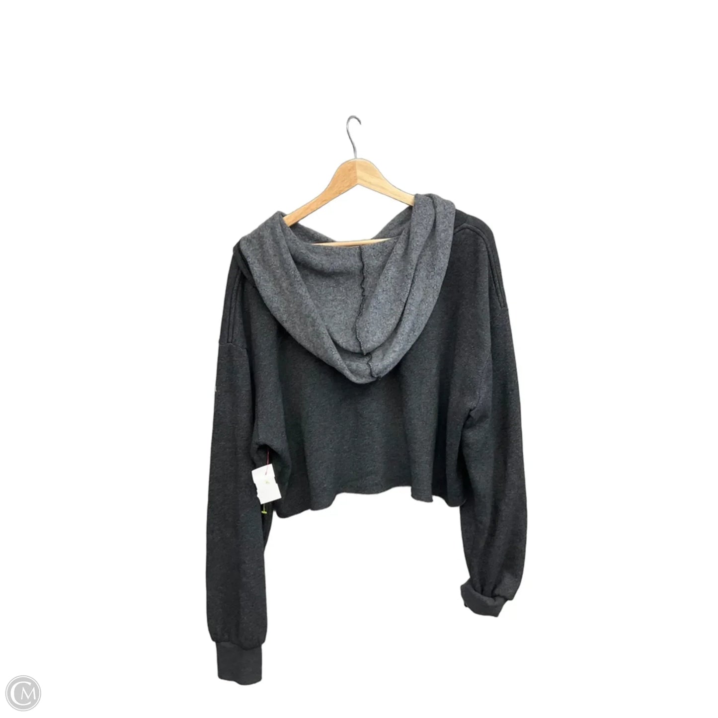Athletic Sweatshirt Hoodie By Majestic In Grey, Size: L