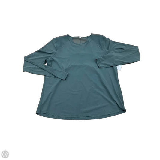Athletic Top Long Sleeve Crewneck By Lululemon In Green, Size: L