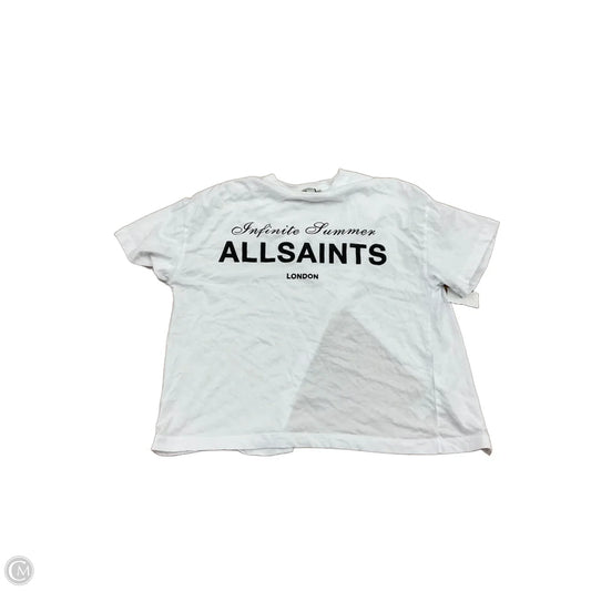 Top Short Sleeve Designer By All Saints In White, Size: Xs
