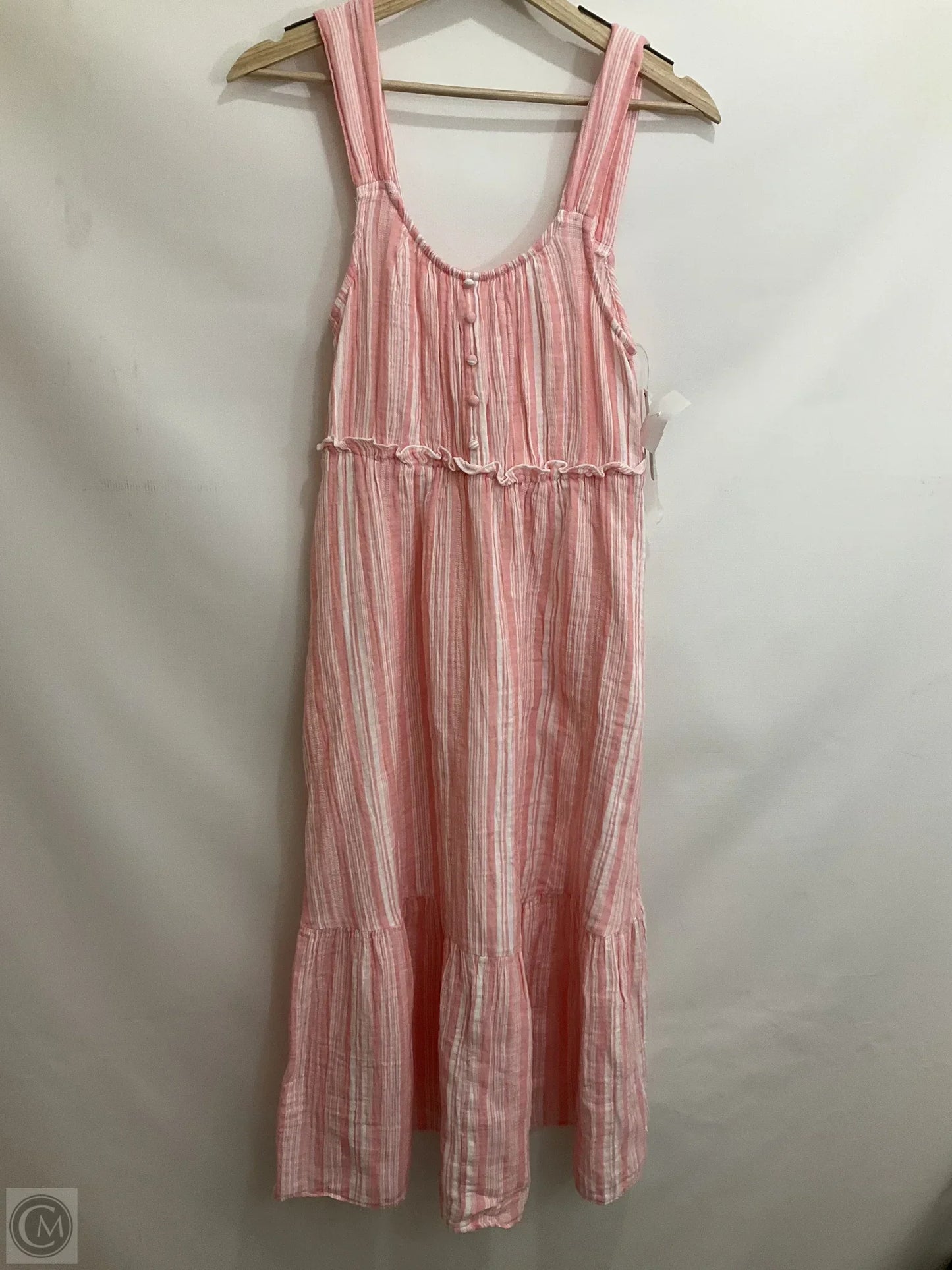 Dress Casual Midi By Time And Tru In Pink, Size: Xs