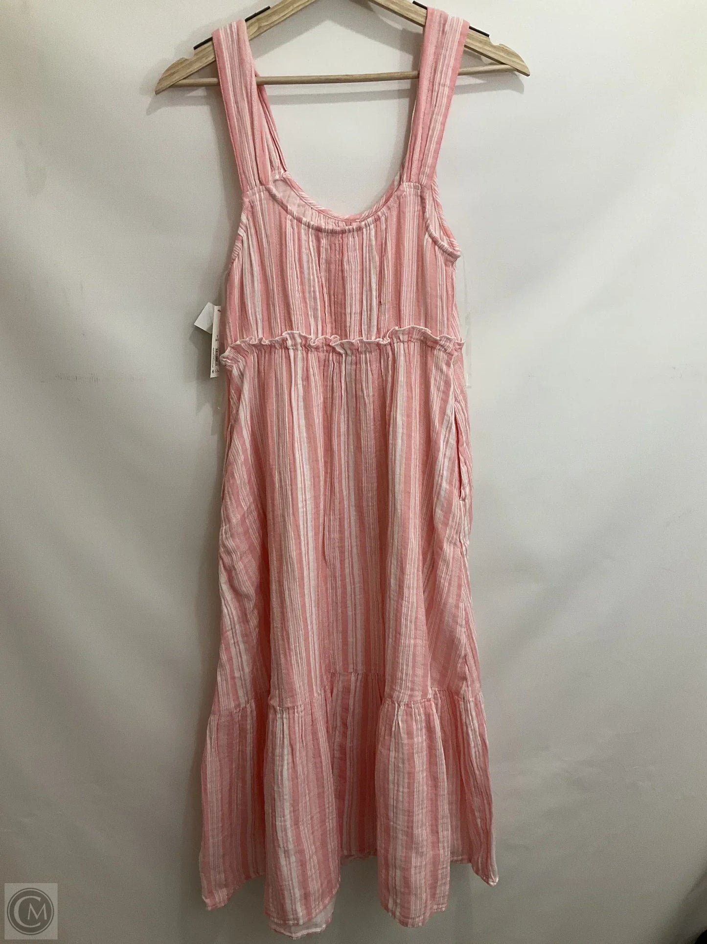 Dress Casual Midi By Time And Tru In Pink, Size: Xs